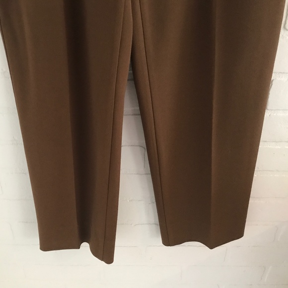 Beautiful Chestnut Brown Wide leg Trousers Pants Flare High rise Women Size 12 - Picture 3 of 7